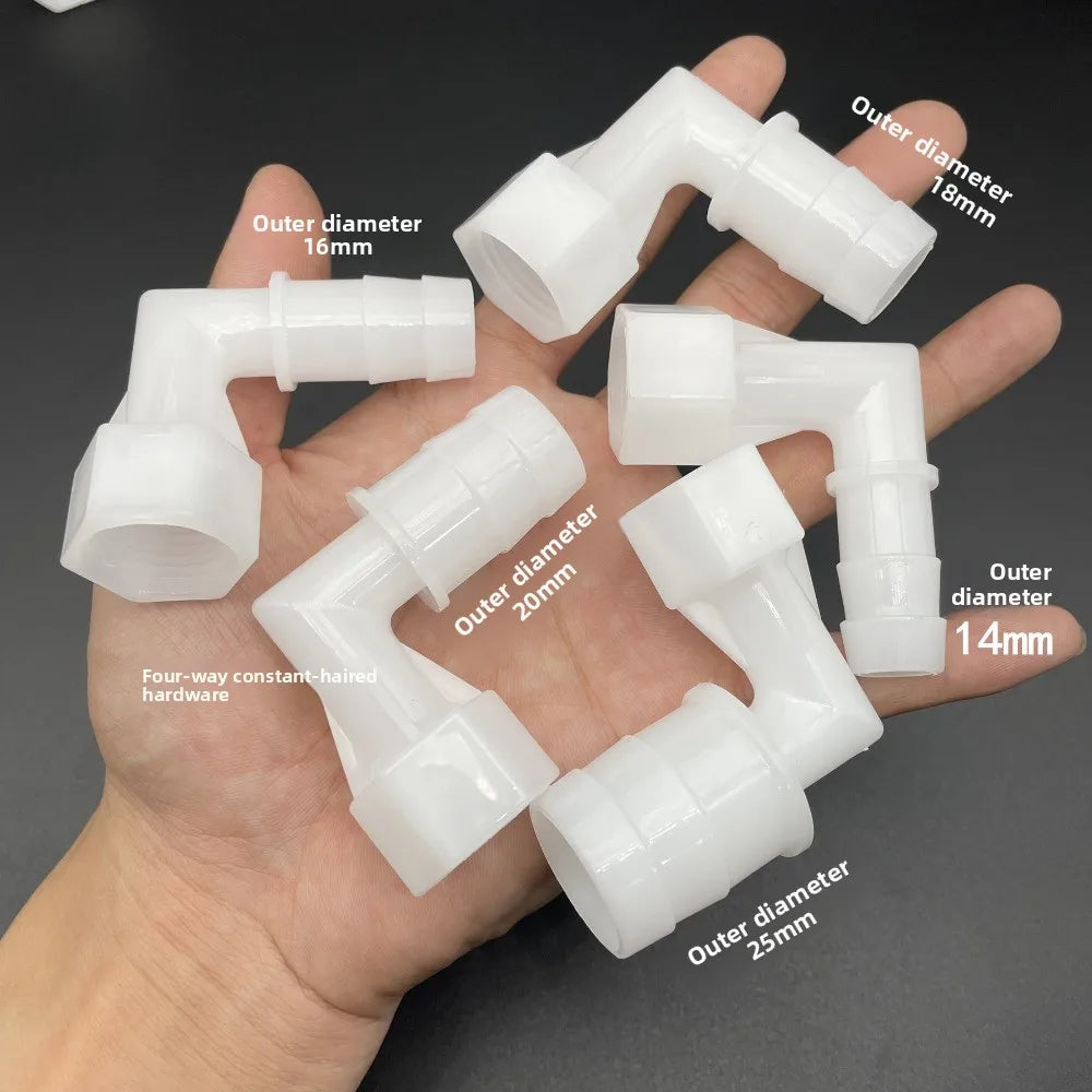 4~20mm PP Elbow Connectors Aquarium Tank Fittings Air Pump Aerator Pagoda Joint Garden Irrigation Medical Hose Joints Oasis Select