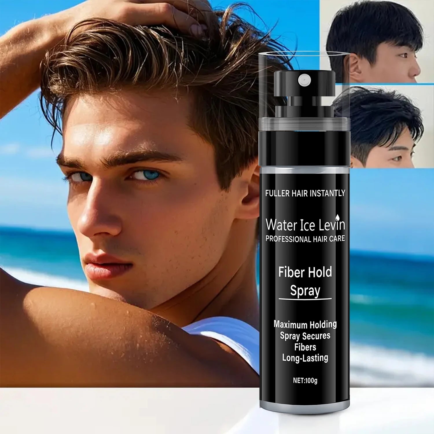 Fiber Spray, 100 ml - Easy to Use, Long-Lasting Volume and Texture, Suitable for All Hair Types, with a Natural and Full Appearance Oasis Select