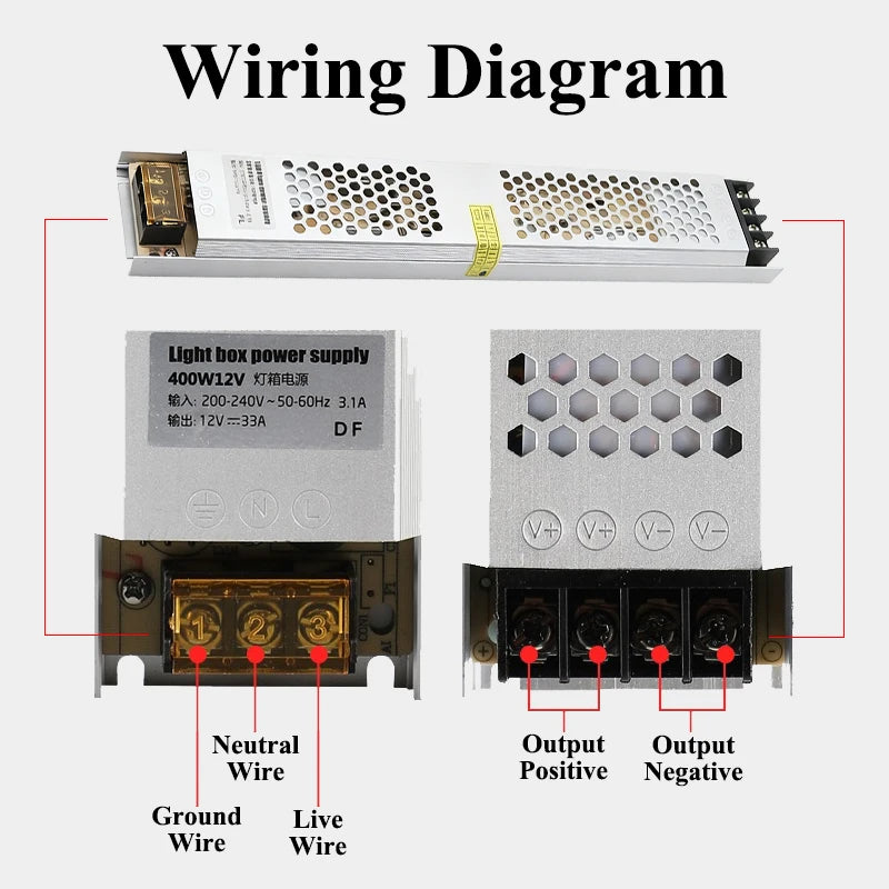 LED Power Supply DC 12V 24V Transformer AC 220V TO DC 12V 24V Power Supply 60W 100W 150W 200W 300W 400W For LED Strip Lamp Bar Oasis Select