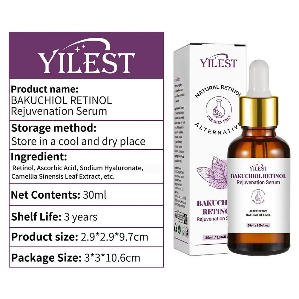 1/2PCS Bakuchiol Retinol Rejuvenation Serum For Face Minimize Wrinkles Retinol & Vitamin Face Serum Skin Firming Skin Care Oasis Select