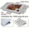 1000pcs Puzzle Board W/6 Sliding Drawers - Portable Non-Slip Organizer, Durable Storage for Home/Travel, Also Decor Panel Oasis Select 1000pcs Light Grey