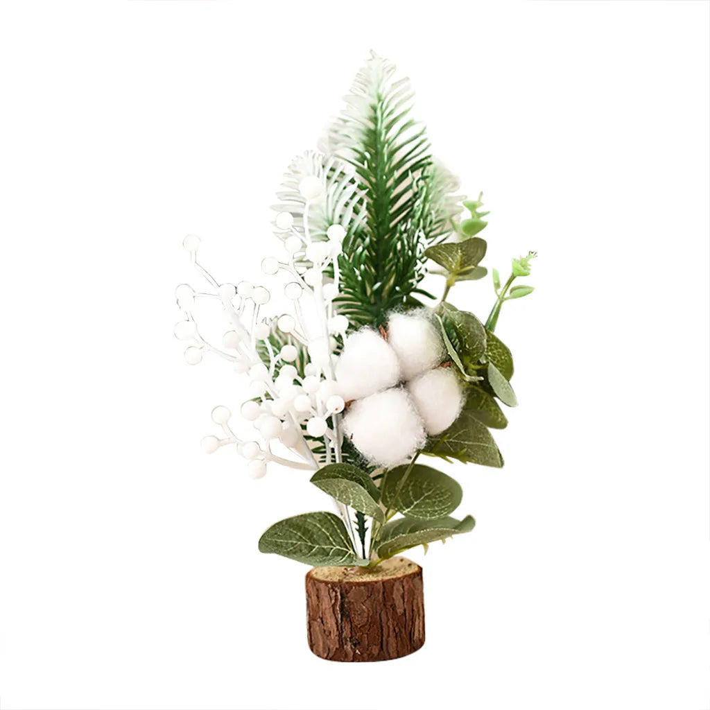 Mini Artificial Christmas Tree – Tabletop Decor, Berries & Pine Cones Tabletop Christmas Tree Oasis Select