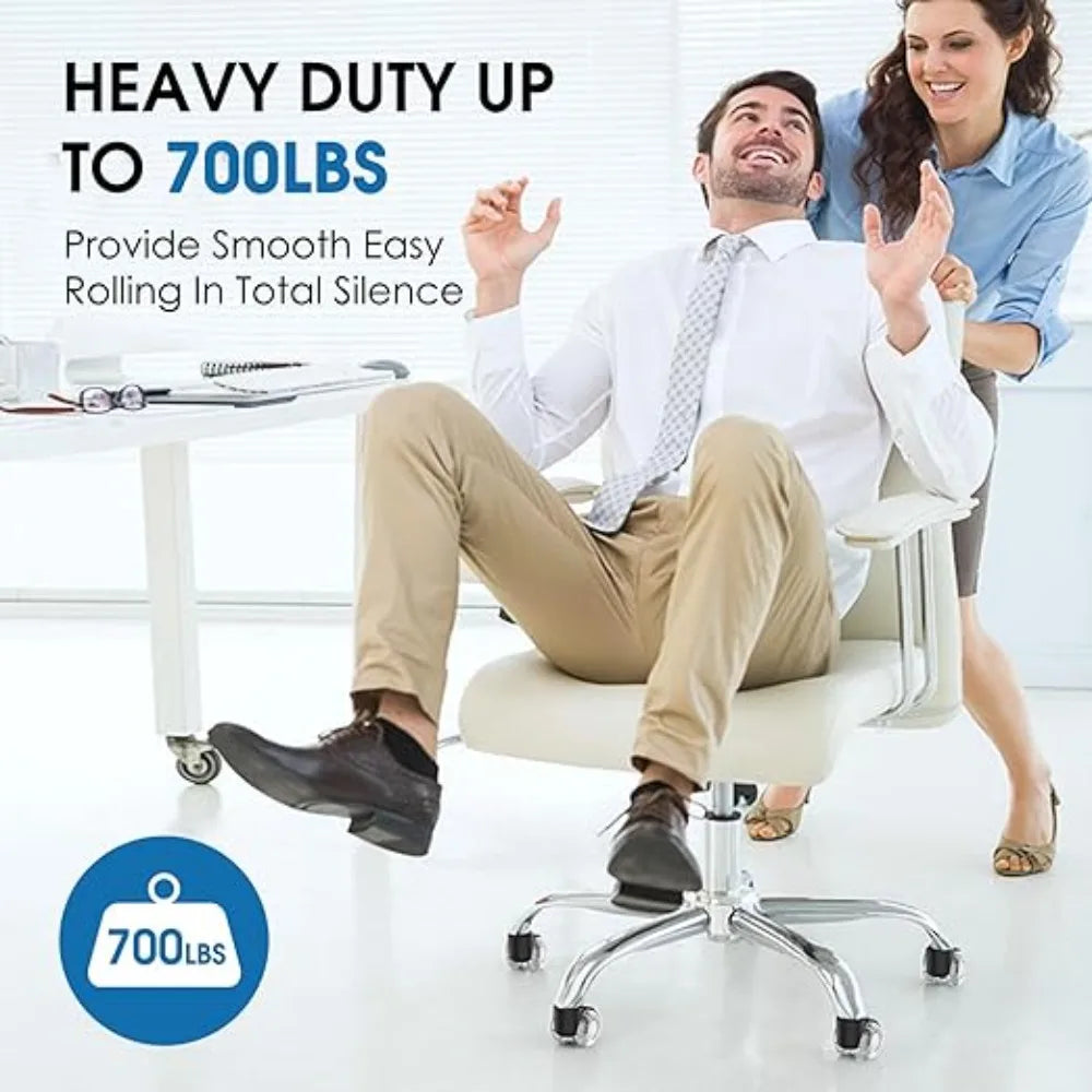 2 inch Heavy Duty Universal Office Chair Casters 5-Pack Quiet Roll for All Floors, Carpet Oasis Select