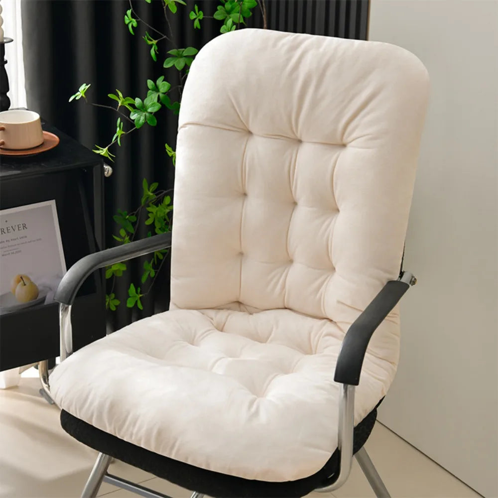 Cotton Chair Cushion & Backrest Pillow 45×93cm | Washable