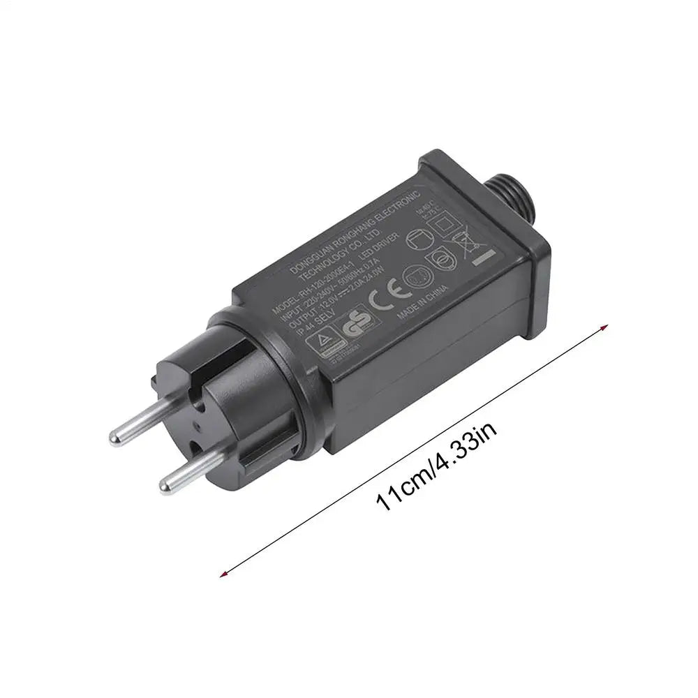 LED Light Power Adapter 12V EU Plug Fairy Lights Power Adapter IP44 Waterproof Transformer for Inflatables Outdoor Decoration Oasis Select EU