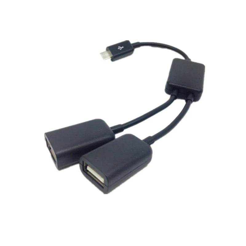Dual Micro USB OTG Hub Host Adapter Cable for Tablet PC and Smart Phone@#X Oasis Select 1pcs