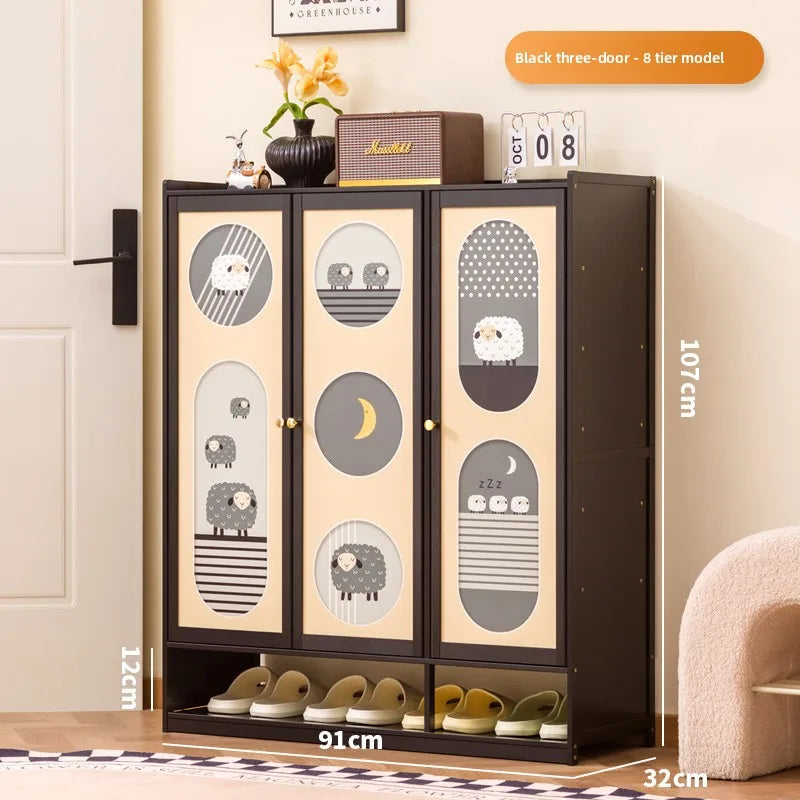 Shoe rack, multi-layer indoor integration at the entrance of the household, against the wall to enter the door to store Oasis Select Sanmen 8