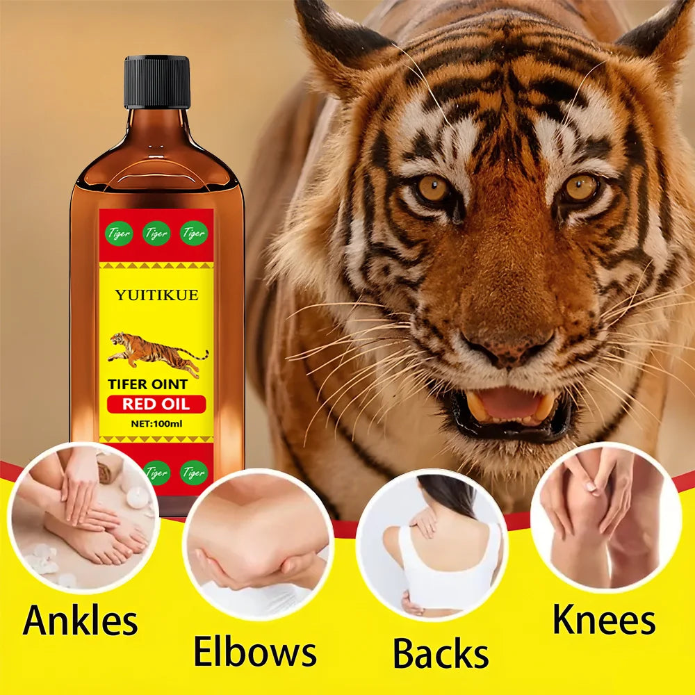 YUITIKUE Tifer Oint Red Oil 100ml - Tiger Formula for Muscle & Joint Massage, Sport & Daily Use, for All Oasis Select