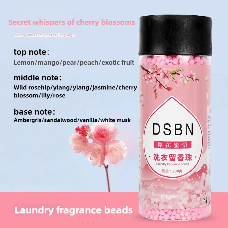 200g Laundry Scent Booster Beads Long-lasting Smell Scent Booster Fragrance Lavender Scent Beads Softener Freshener for Clothes Oasis Select cherry blossom 200g