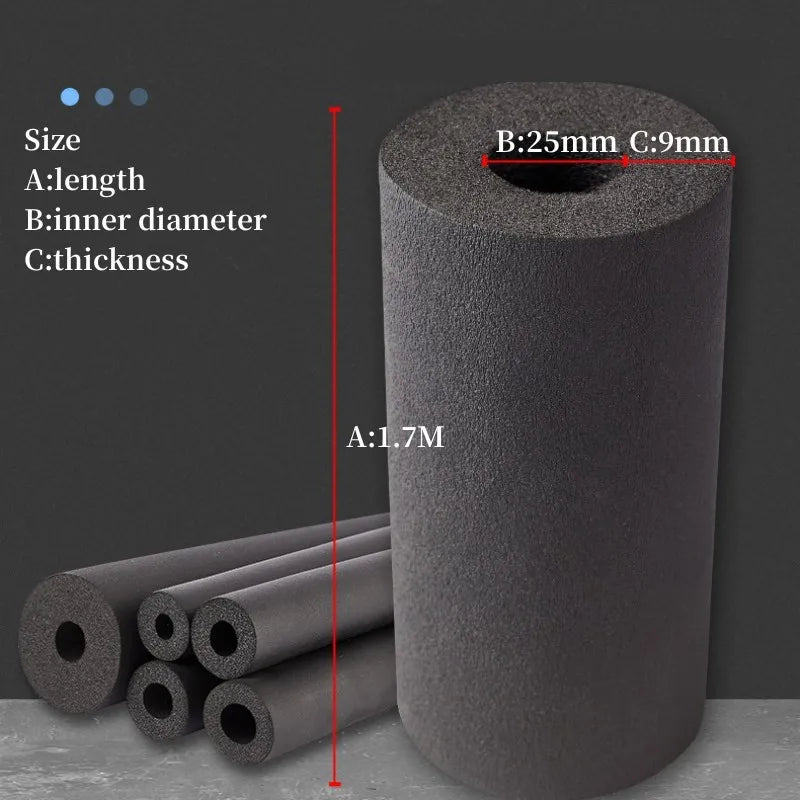 6-32MM Rubber Sponge Tube Air Conditioner Solar Water Heater Water Pipe Sleeve 1.8m Thermal Insulation Thermal Insulation Pipe Oasis Select Inner diameter 25mm