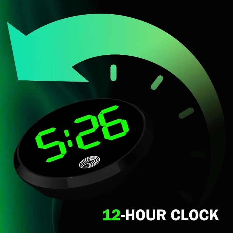 Car LED Clock Universal Fashionable Touch-Control Dashboard Watch With LED Display Light For Fridge RV Classroom Travel Vehicle Oasis Select