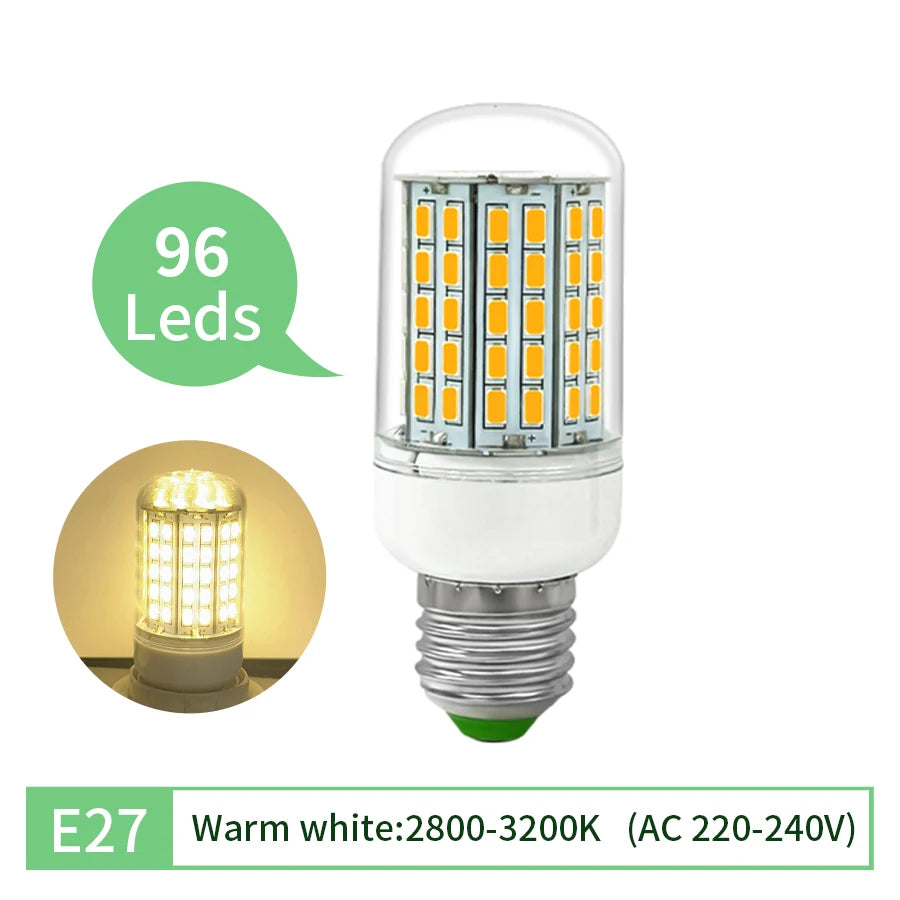 E27 E14 LED Corn Bulb 220V 5730 SMD – Energy Saving 50,000Hr LED Corn Bulb Oasis Select 96leds E27 Warm