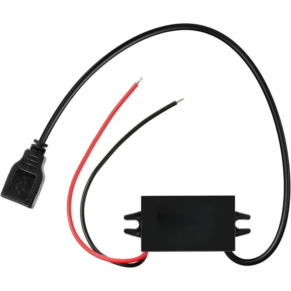 DC 12V Step Down To 5V Converter Buck Module USB Output Power Adapter USB Female Car Power Converter Regulator IP68 Waterproof Oasis Select 12V to 5V 3A