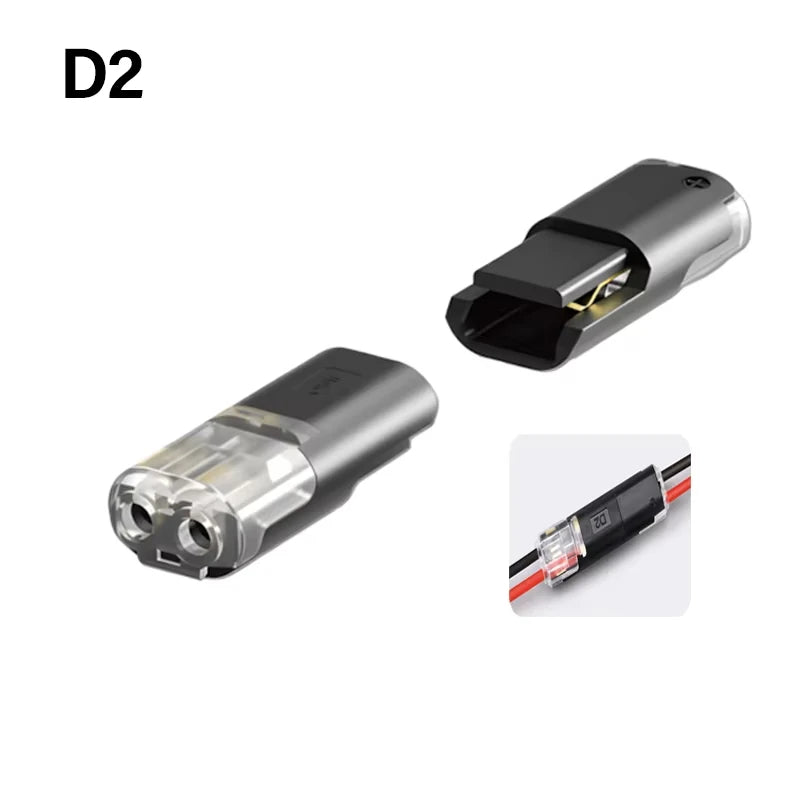 Premium Electric Wire Connector No Strip Line Cable Interconnection Detachable Automotive Terminal Plug Universal Grade Reliable Oasis Select D2 30PCS