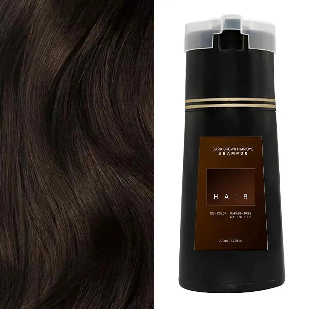 1/2/3PCS Black Hair Dye Shampoo Nova Hair Instant Dye Shampoo,Hair Dye Coloring For Gray Hair Long Lasting Color in Minutes Oasis Select 1pc-dark brown