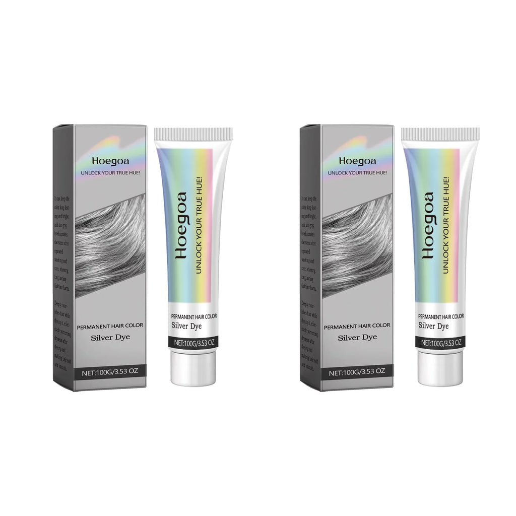 Gray Color Hair Dye Cream Smoky Gray Punk Style Light Color Silver Hair Permanent Professional Hair Colors Dye Wax For Women Men Oasis Select 2pcs
