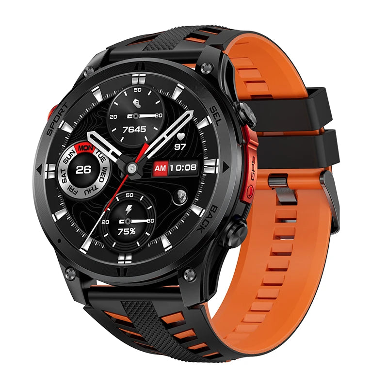Outdoor GPS Path 1.46"100+ Multi-sport Mode BT Call Smart Watch IP68 Waterproof Sports Run Tracker Compass Smartwatch Men 530mAh Oasis Select BRBOS