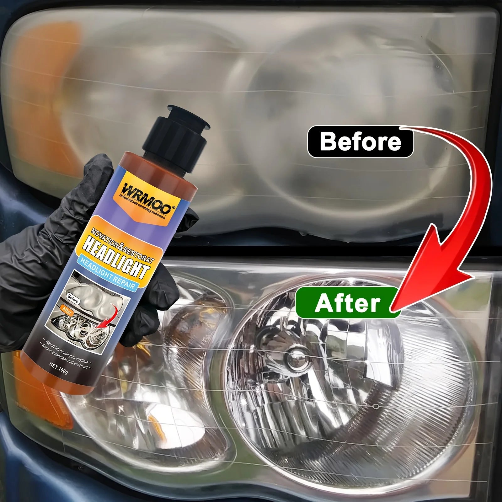 Car Headlight Restoration Kit – Crystal Coating & Clarity