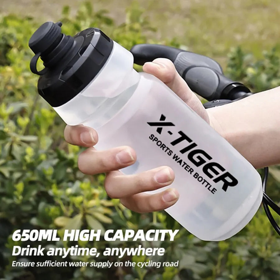X-TIGER 650ml Cycling Water Bottle Mountain Road Bicycle Squeeze Cup Outdoor Sports Portable Water Cup Cycling Equipment Oasis Select