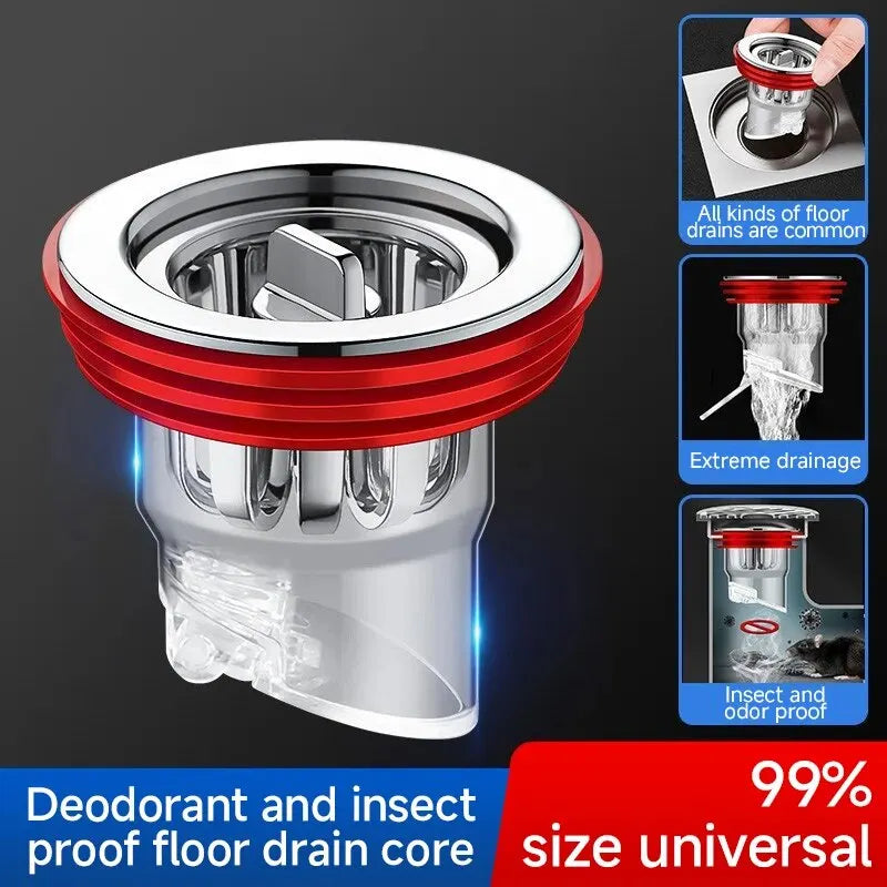 Odor Proof Floor Drain Valve-Sewer Core Backflow Preventer Shower Floor Drain Plug for Kitchen Bathroom Toilet Sewer Oasis Select