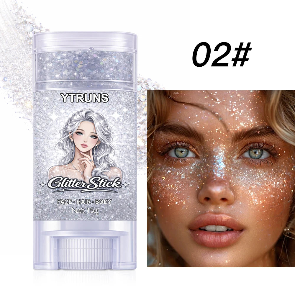 YTRUNS Star Glitter Gel Stick – Face & Body Shimmer 15g