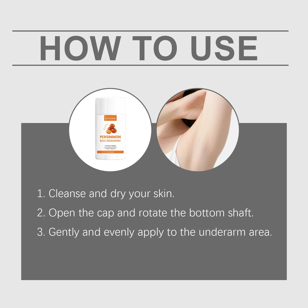 Persimmon Deodorant Stick – Antiperspirant for Men & Women 75g Deodorant Stick Oasis Select