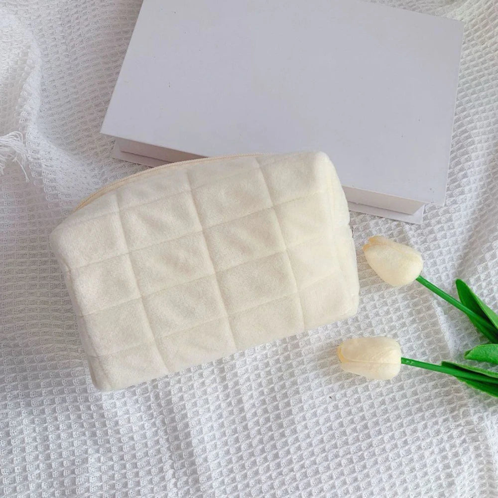 Cute Plush Makeup Bag – Travel Cosmetic Toiletry Pouch