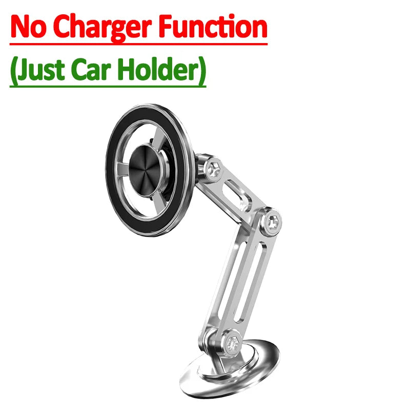 Magnetic Wireless Car Charger Phone Fast Car Charing Air Vent Mount Station For Iphone 15 14 13 12 Pro Max Magnet Phone Holder Oasis Select No Charger Sliver