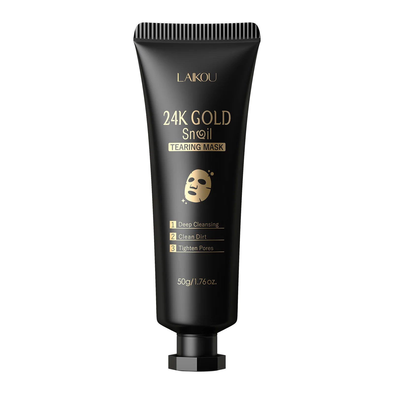 LAIKOU 24K Gold Snail Peel Off Mask Pore Cleaner Blackhead & Dirt Remover Facial Brightening Skin Care 50g Oasis Select 1pcs 50g