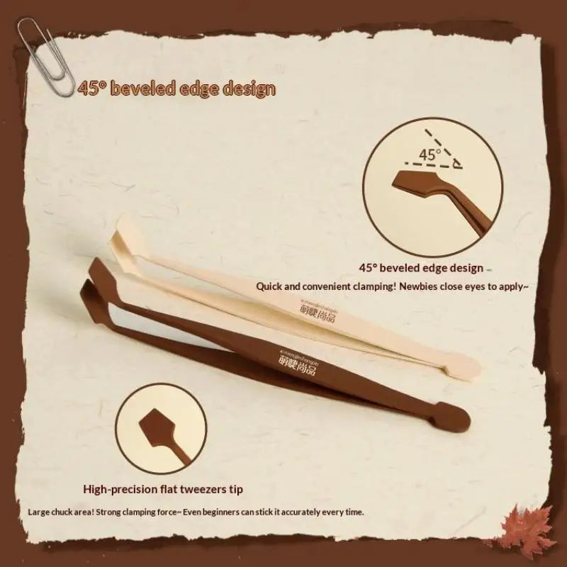 Curved Eyelash Tweezers – Anti-Stick Stainless Steel Lash Tool
