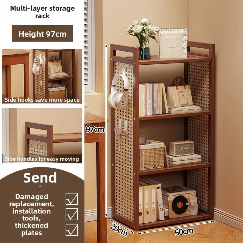 Shelf Floor-to-ceiling simple multi-layer bookshelf Multifunctional living room storage rack Storage rack Sundry rack Oasis Select