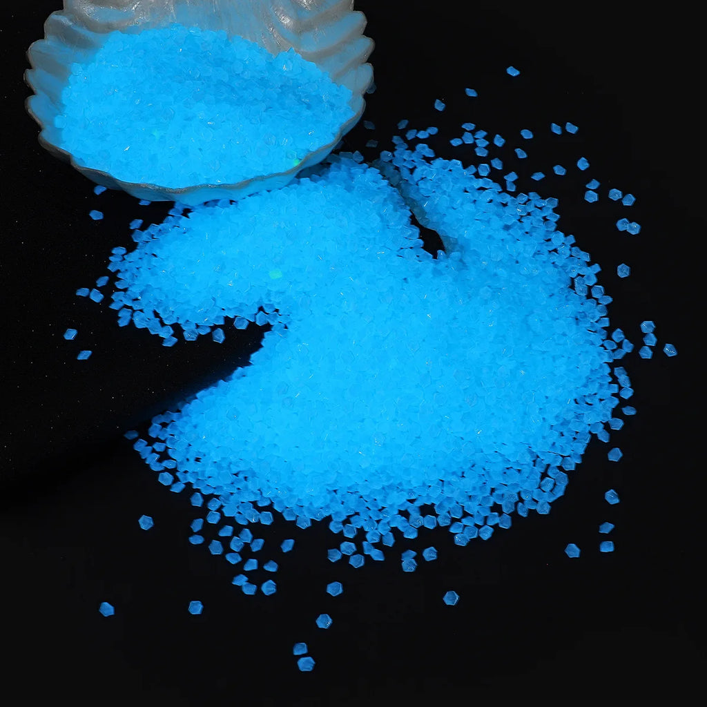 3-5mm Glow-in-the-dark Sand Fluorescent Particles Sand Fish Tank Scenery Votive Bottle Blue Glow-in-the Dark Sand Oasis Select colored 1000PCS