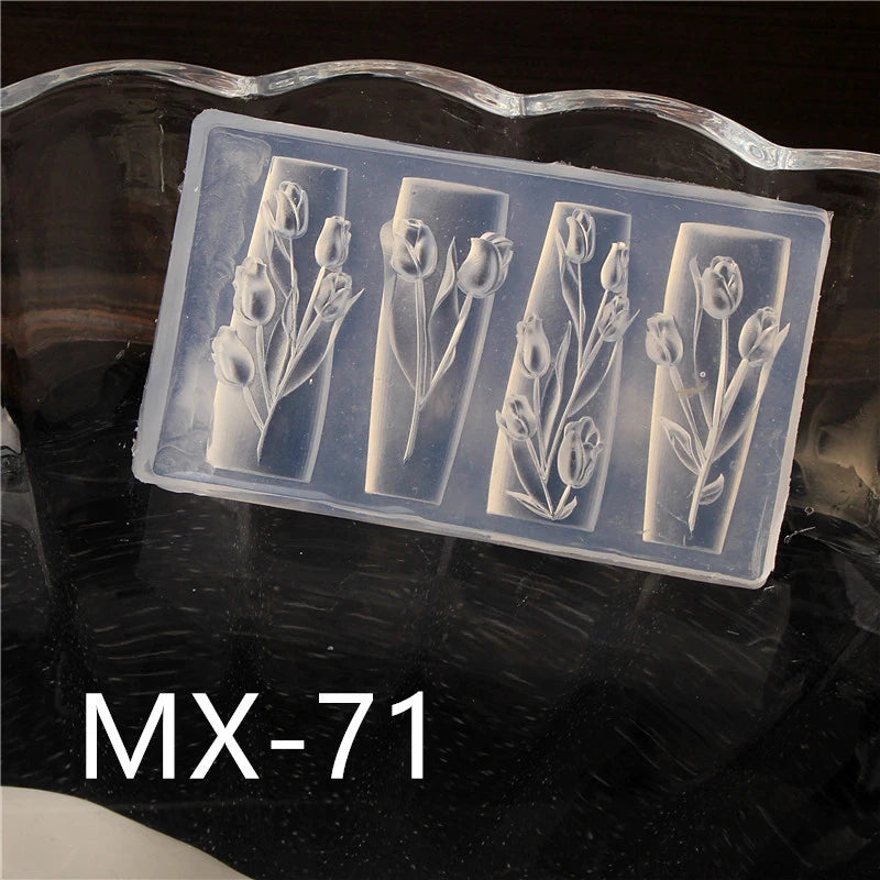 1/3Pcs 3D Nail Silicone Carving Mold Snake DIY Nail Decoration Art Nail Beauty Charm Silicone Nail Mold Nail Nails Products Oasis Select MR-07