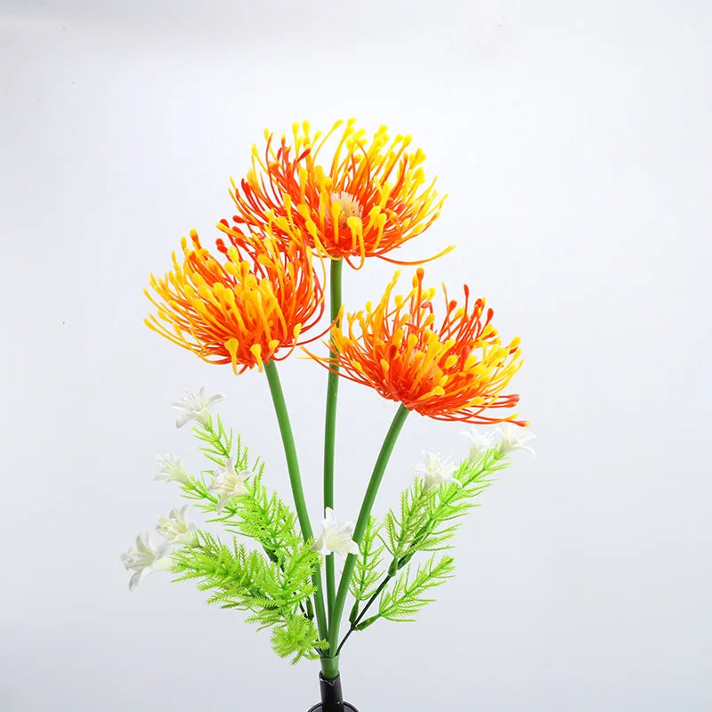 Led Solar-powered Red Spider Lily Simulation Flower Ground Insert Light Outdoor Courtyard Decoration Lawn Light Illumination Oasis Select