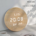 Living room household fashion creative hole free hanging wall electronic light luxury Nordic simple modern wooden wall clock Oasis Select 9 295 x 295 x 25mm