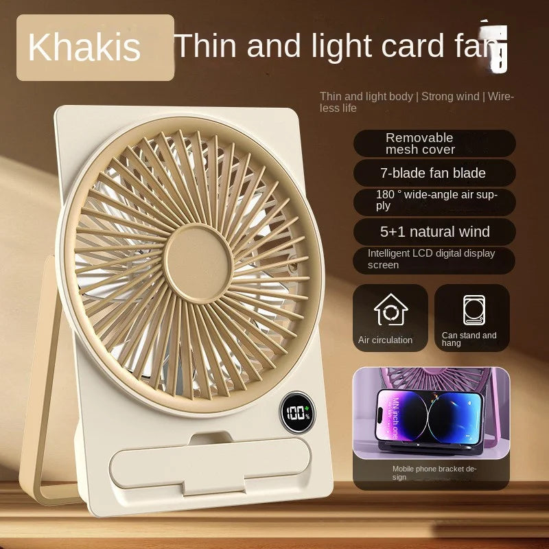 Ultra-Thin USB Rechargeable Desktop Mini Fan | 5-Speed KP-11