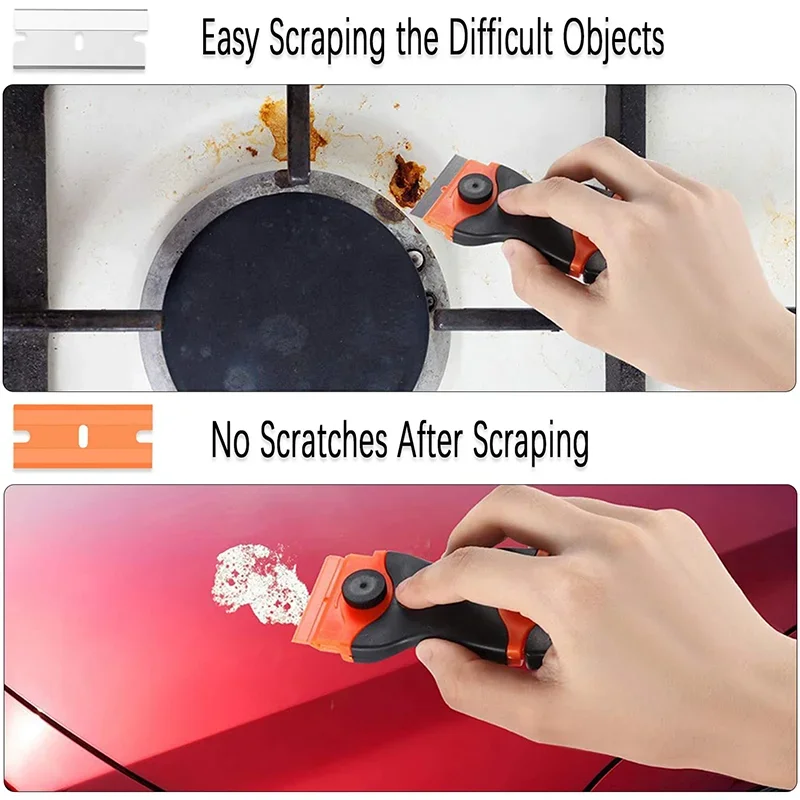Cleaning Scraper Window Glass Ceramic Scraper Two Kinds Blade Plastic Handle Automotive Film Sticker Remover Oasis Select