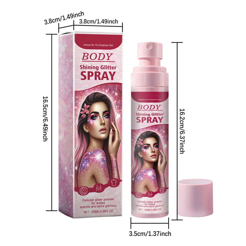 Shimmery Spray Shiny Glitter Spray Hair Shimmery Glitter Spray Hair And Body Washable Temporary Hair Body Glitter Color Spray Oasis Select 100ml China Mainland