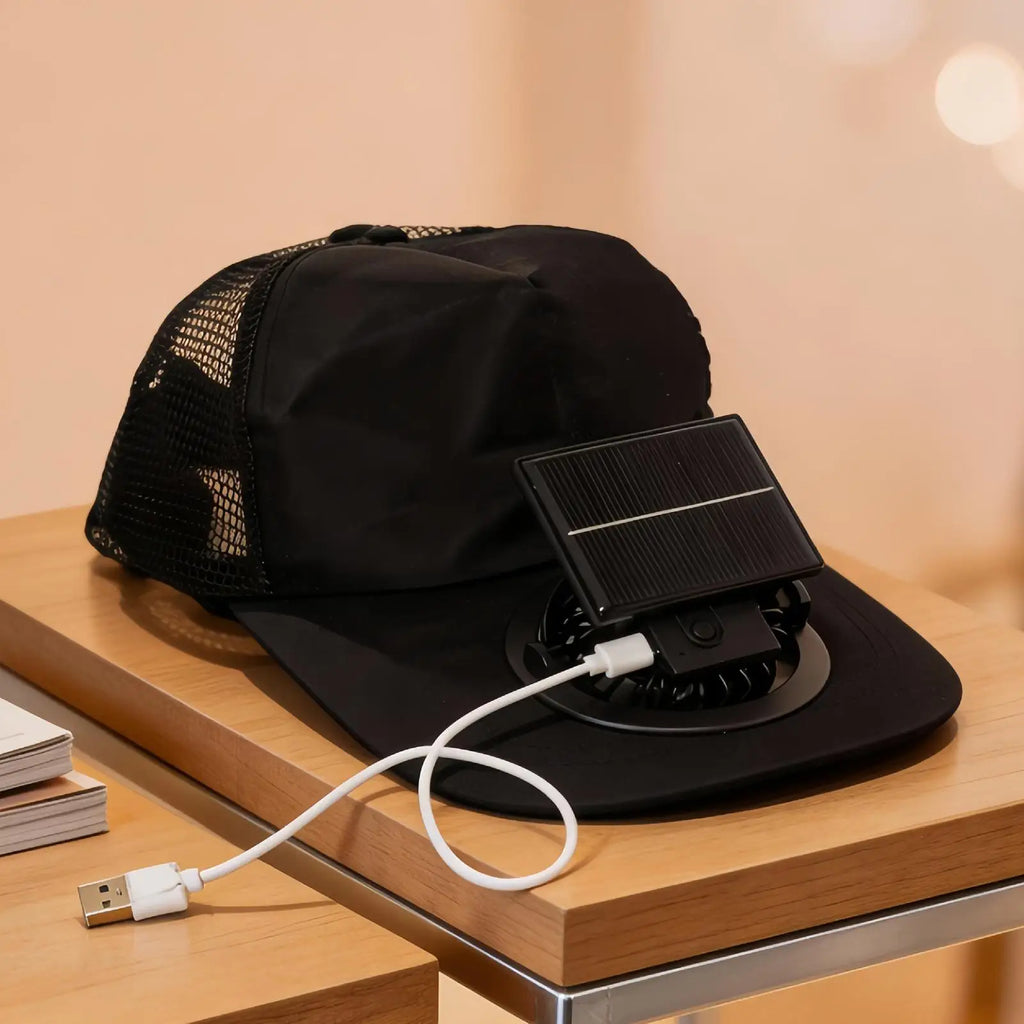 Hat with Fan USB Charging 3 Adjustable Speed Cool Mesh Baseball Hats With Mini Fan for Summer Beach Hiking Camping Fishing Oasis Select