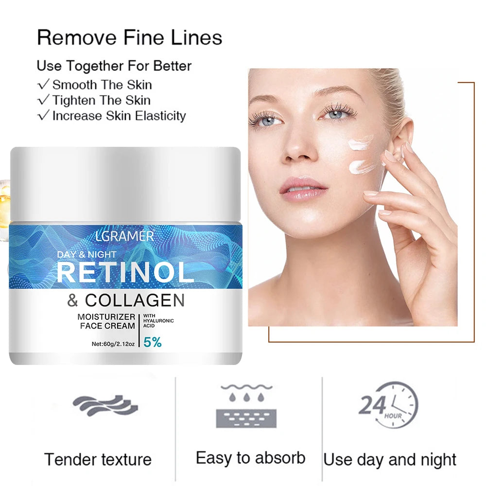 Retinol Firming Face Cream Lifting Neck Anti-aging Remove Wrinkles Night Day Cream Moisturizing Facial Serum Body Skin Care Oasis Select