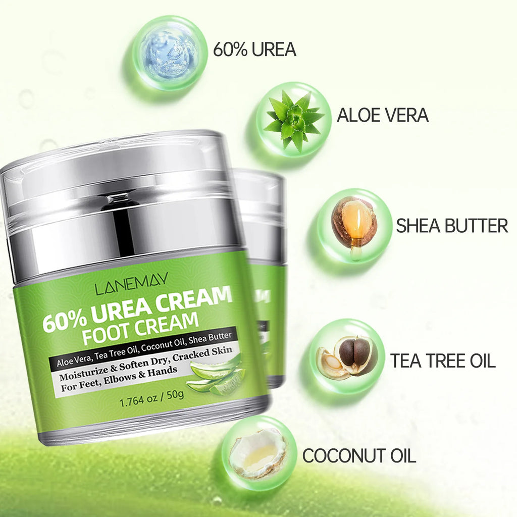 60% Urea Hand & Foot Cream – Aloe Vera & Tea Tree Oil
