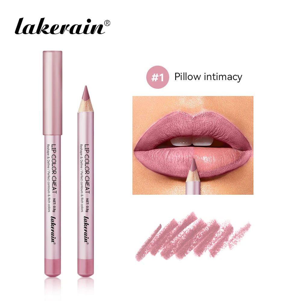 Mini Lip Liner Pen Pillow Intimacy High Color Define Sexy Lips Precision Waterproof Long-lasting Girlfriend Gifts Lip Liner Pen Oasis Select 1 pillow intimacy