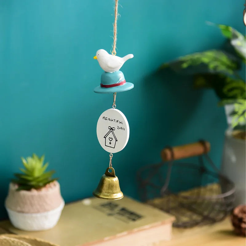 Japanese-style Resin Wind Chimes, Room Bells, Car Pendants, Cartoon Black Cat Birthday Gifts, Balcony Sunny Day Doll Sets Oasis Select
