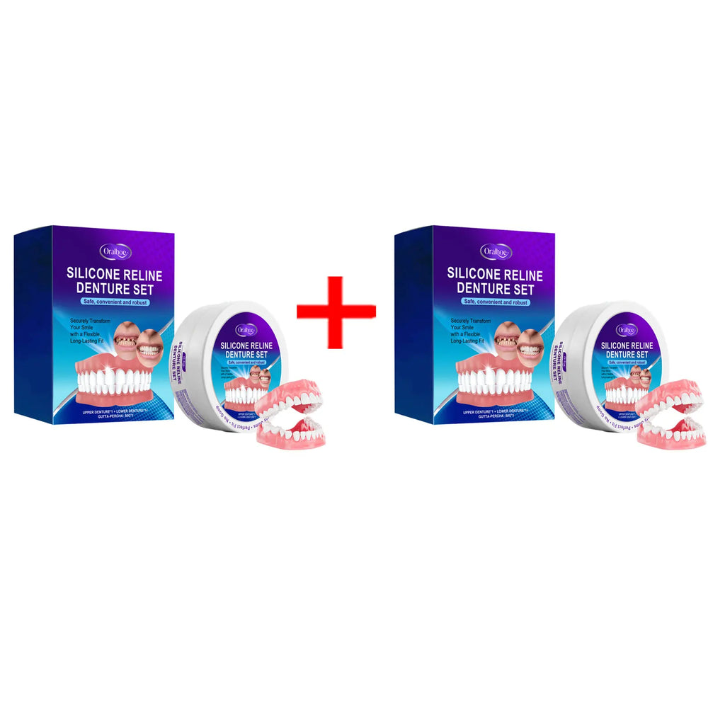Silicone Temporary Denture Kit – Adjustable False Teeth Smile Temporary Denture Kit Oasis Select 2sets boxed