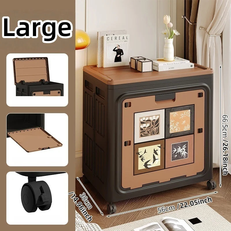 Chinese-style clothing storage cabinet, folding clothing and quilt storage box, large-capacity flip-top storage cabinet Oasis Select Large