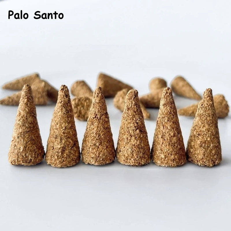 Palo Santo Incense Cones original Handmade Home Fragrance Yoga Meditation Incense Towers White Sage Purification Space Aroma Oasis Select Palo Santo 20pcs