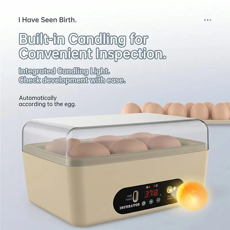 LIKE WISH USB Mini Egg Incubator Smart Egg Incubator Electric Farm Chicken Duck And Goose Egg Incubator Small Egg Incubator Oasis Select