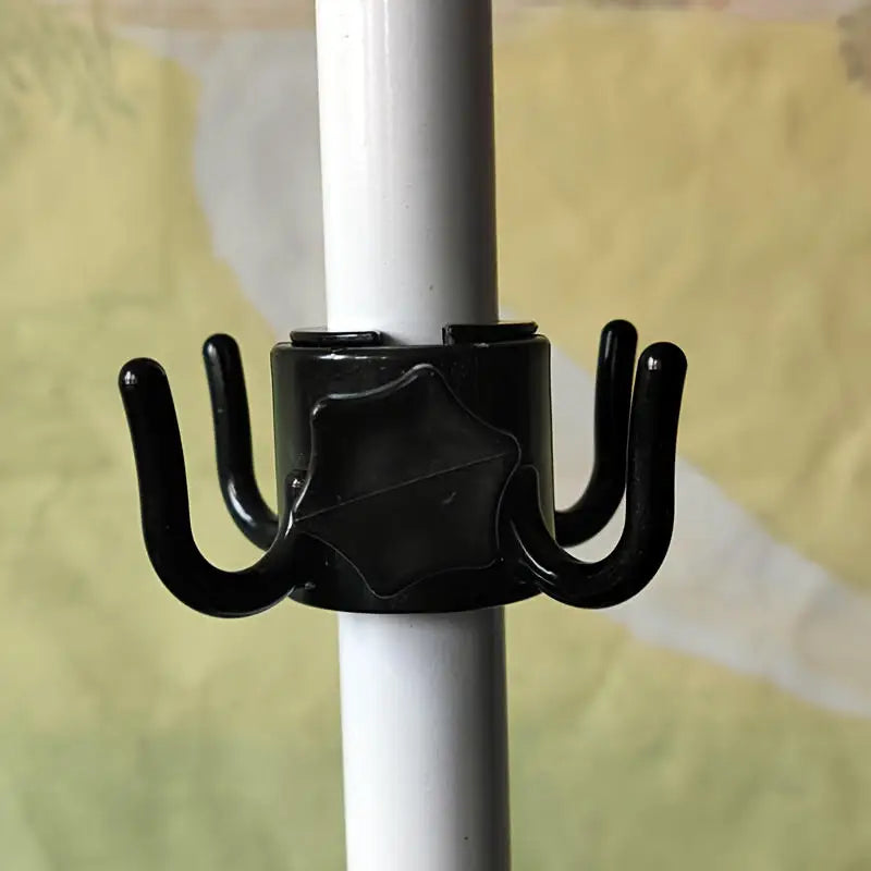 Versatile Beach Umbrella Hanging Hook Detachable Wear-resistant Hook Outdoor Space-saving Sun Umbrella Storage Holder Oasis Select black