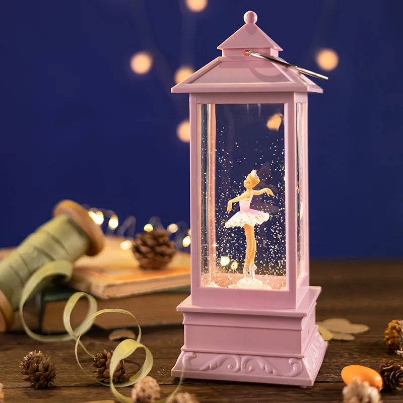 Rotating Ballet Snowflake Music Box Music Box Crystal Ball Dancing Girl Girl Birthday Gift Ornaments Music Box Oasis Select B
