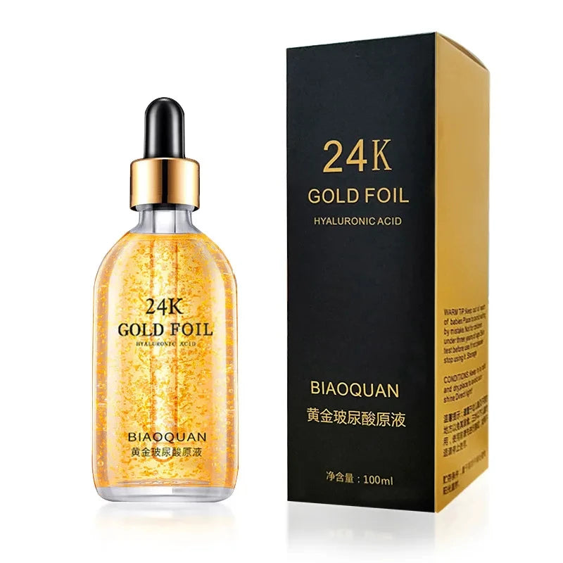 100ml 24k gold foil essence anti wrinkle lifting and firming essence pore shrinking essence skin care product Oasis Select